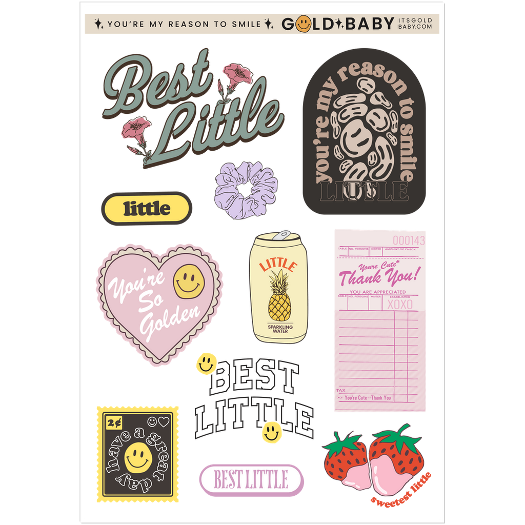 Giant LITTLE Sticker Sheet – It's Gold Baby